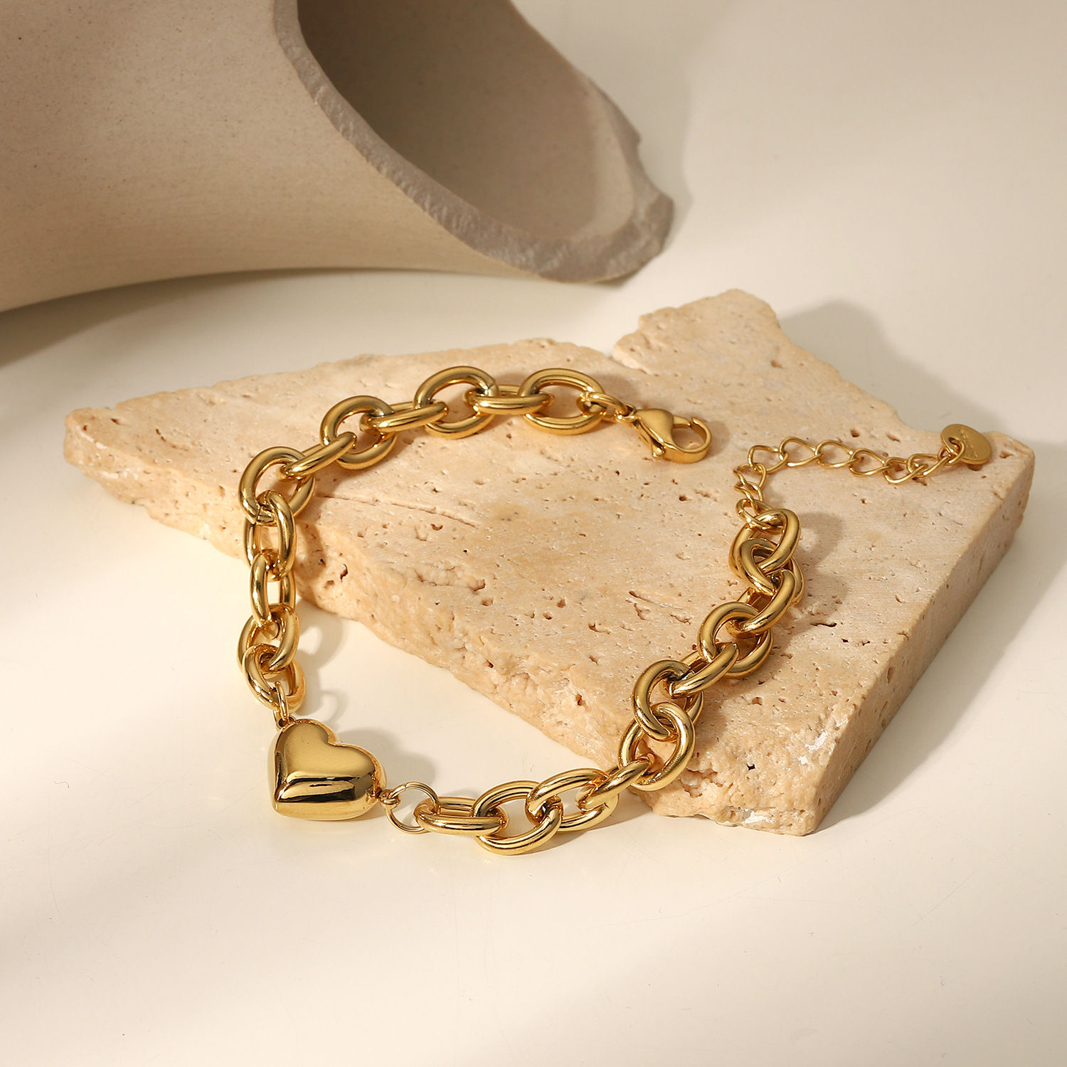 O-Shaped Titanium Steel Love Chain Bracelet