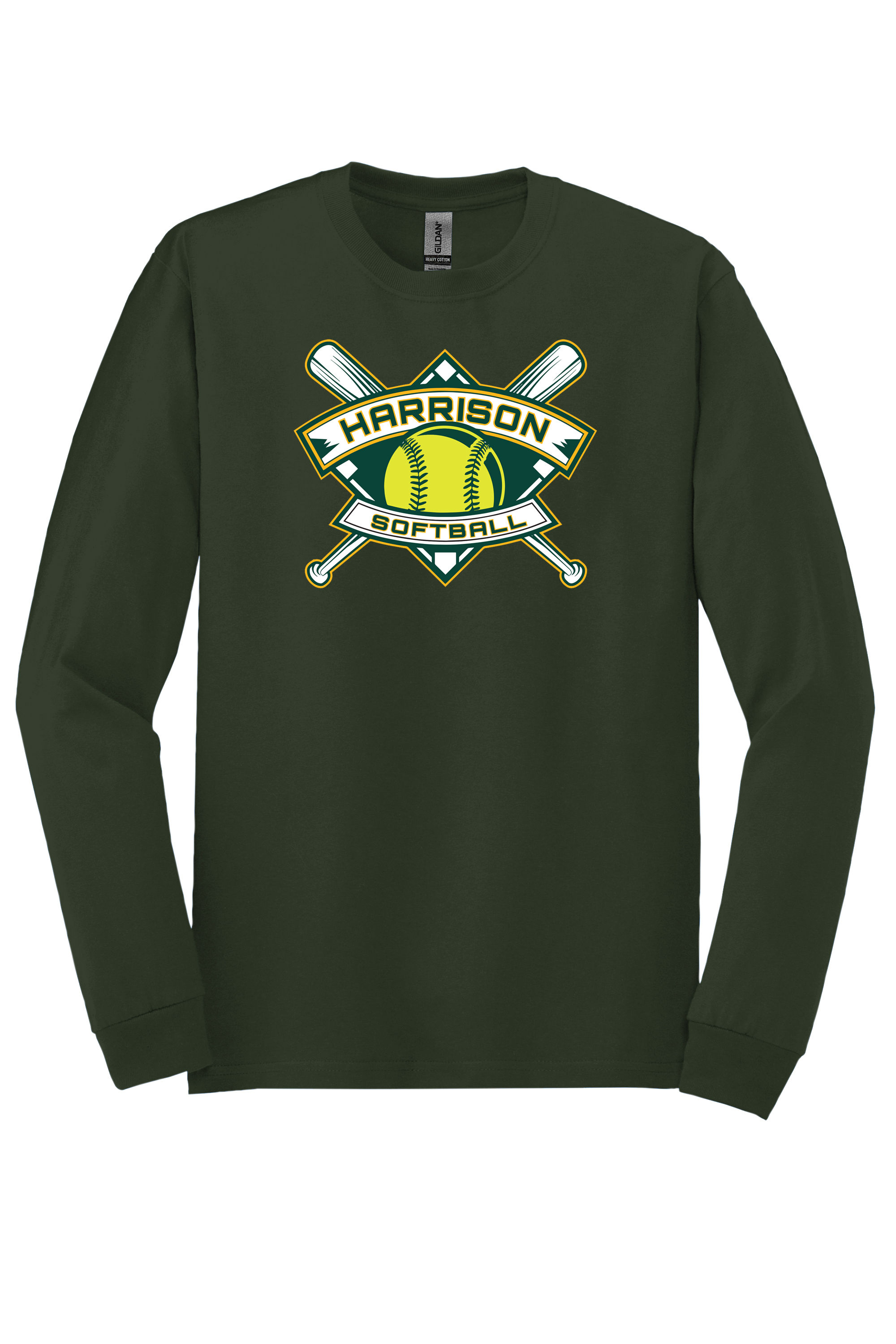 Harrison Softball Cotton Long Sleeve T-Shirt
