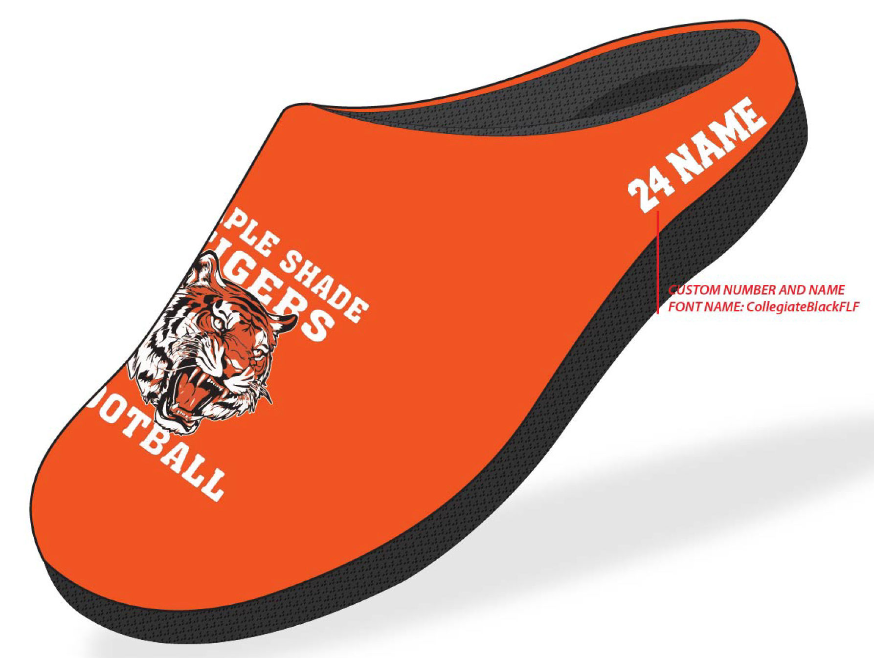 Maple Shade Tigers Cozy Slipper