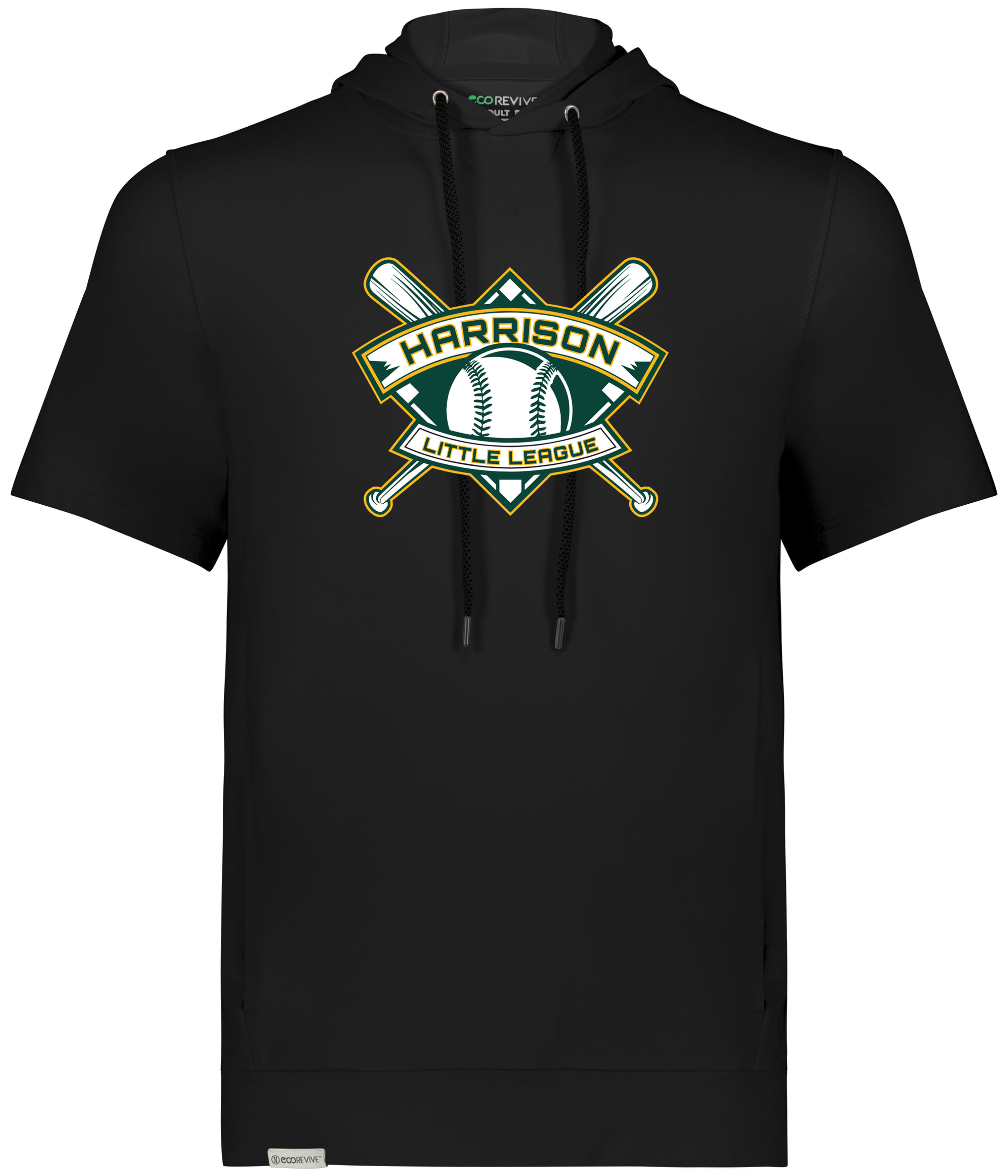 Harrison Little League VENTURA SOFT KNIT SHORT SLEEVE HOODIE Black