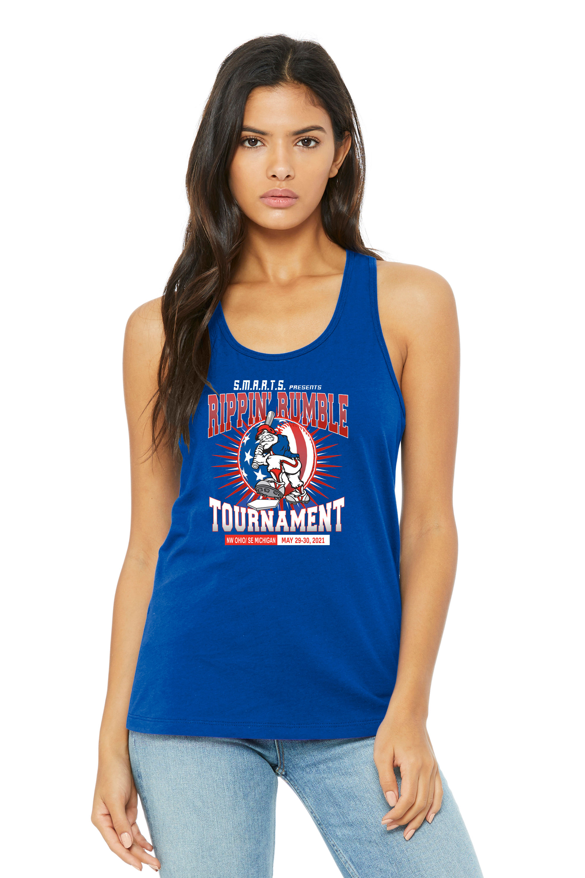 Rippin Rumble Baseball Women's Racerback Tank