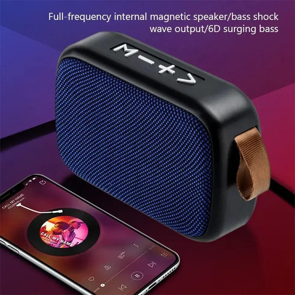 Thumbnail: Wireless Mini Bluetooth Speaker With Fabric Design, TF Card Support, 3D Stereo