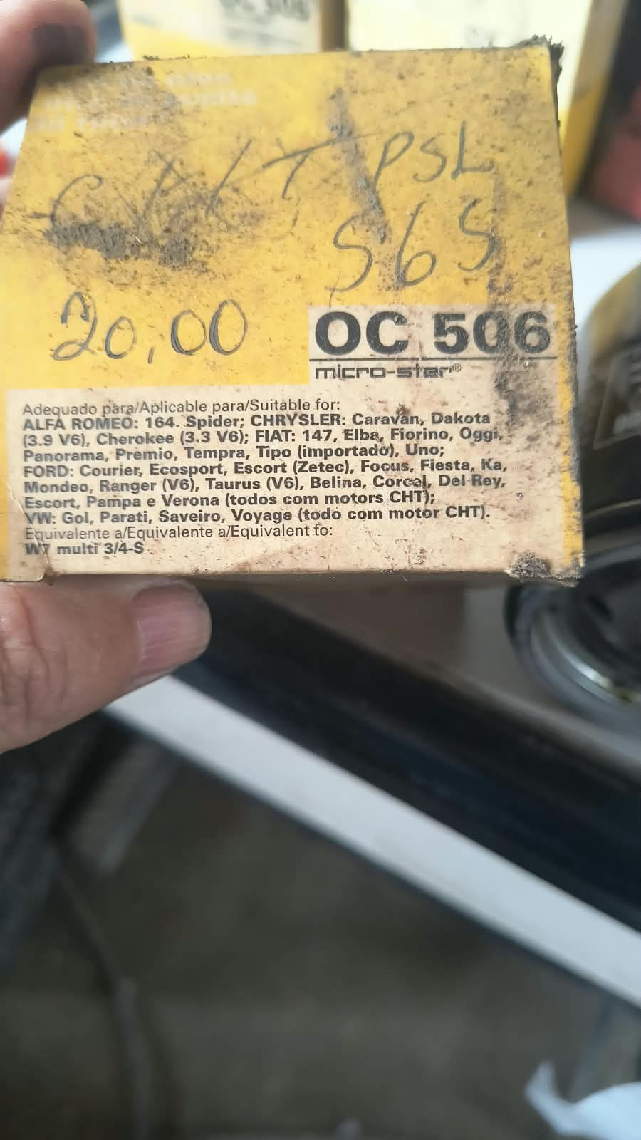 Miniatura: Filtro óleo lubrificante OC 506