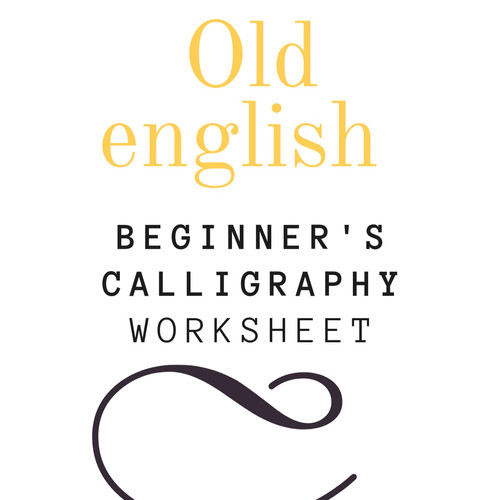 old English worksheet art dimple