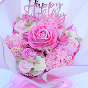 Classic Pink Vegan Cupcake Bouquet | VeCakes Wolverhampton