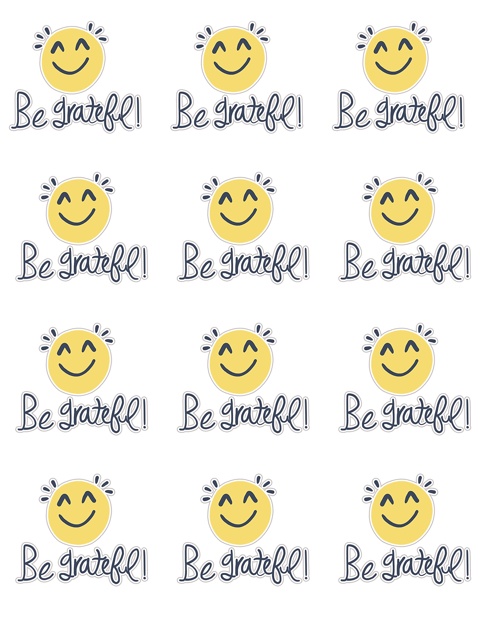 Thumbnail: Be Grateful Single Sheet Sticker