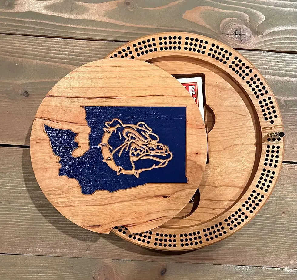 Thumbnail: Gonzaga University licensed cribbage boards.