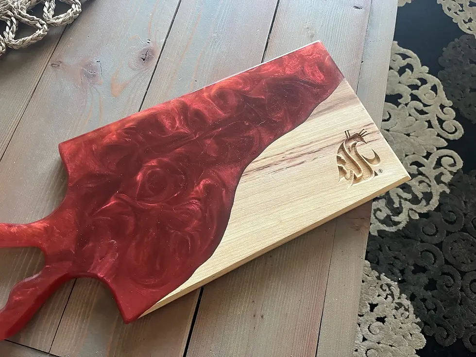 Thumbnail: WSU Cougar Charcuterie Board with Handle