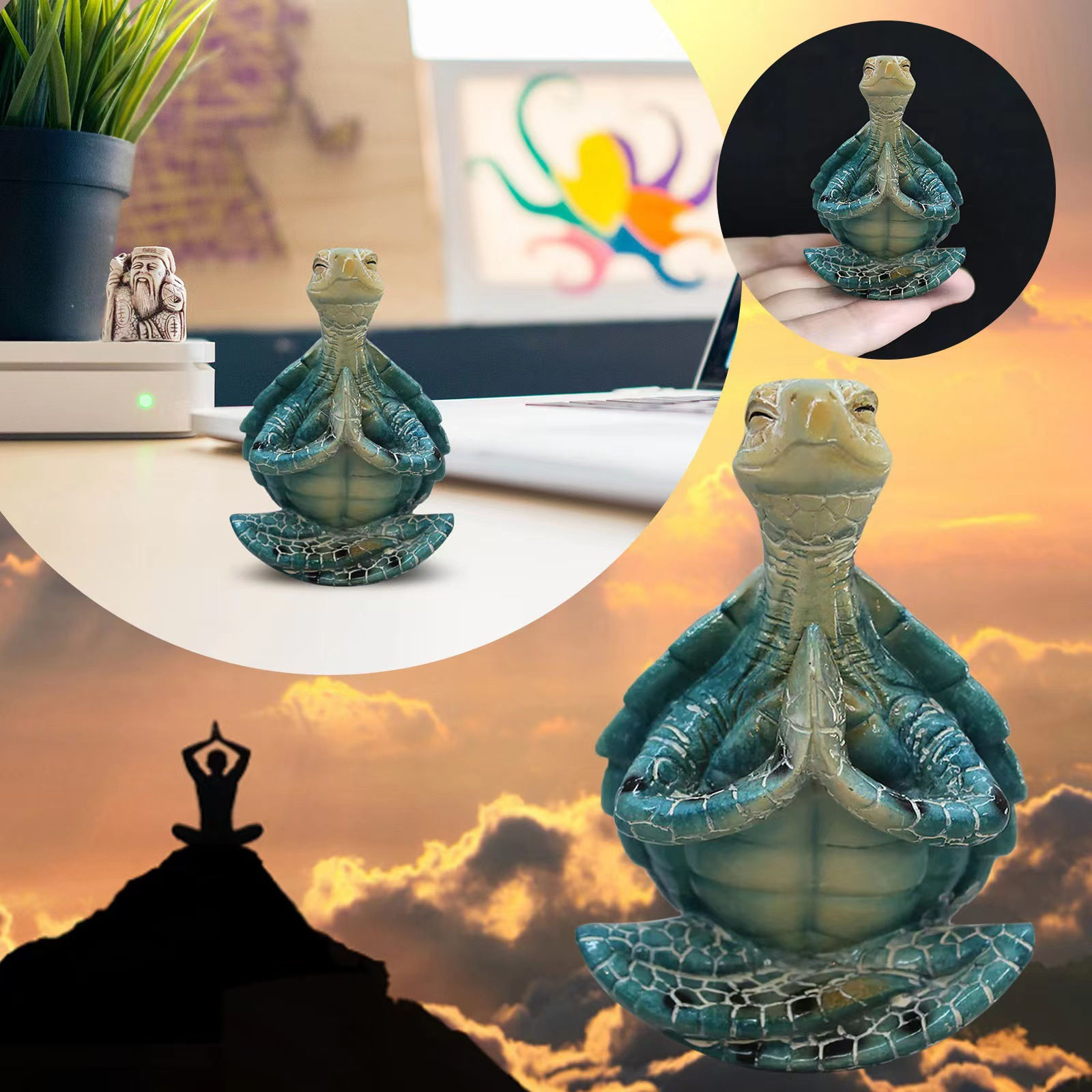 Creative Resin Turtle Zen Decor for Home and Garden