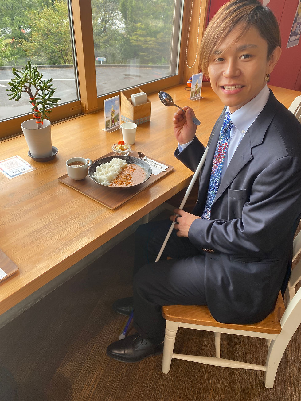 パラクライミング男子B2クラス日本代表の濵ノ上文哉選手が来園されました