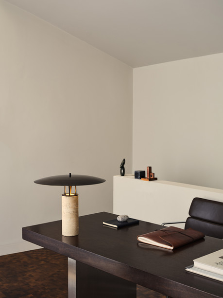 J. Adams & Co Luna Table Lamp Travertine