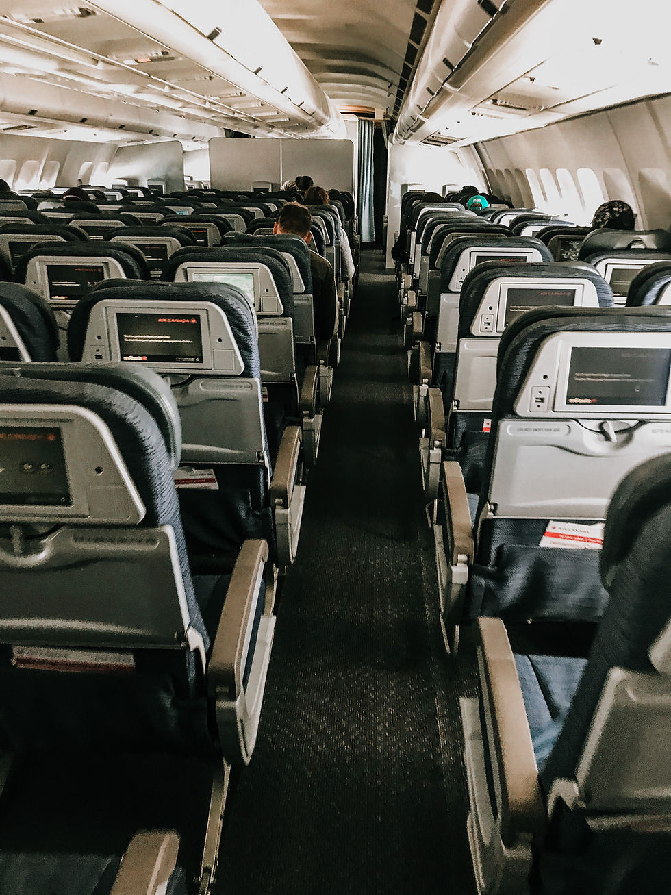 Empty Air Canada plane travelling from London to Montreal