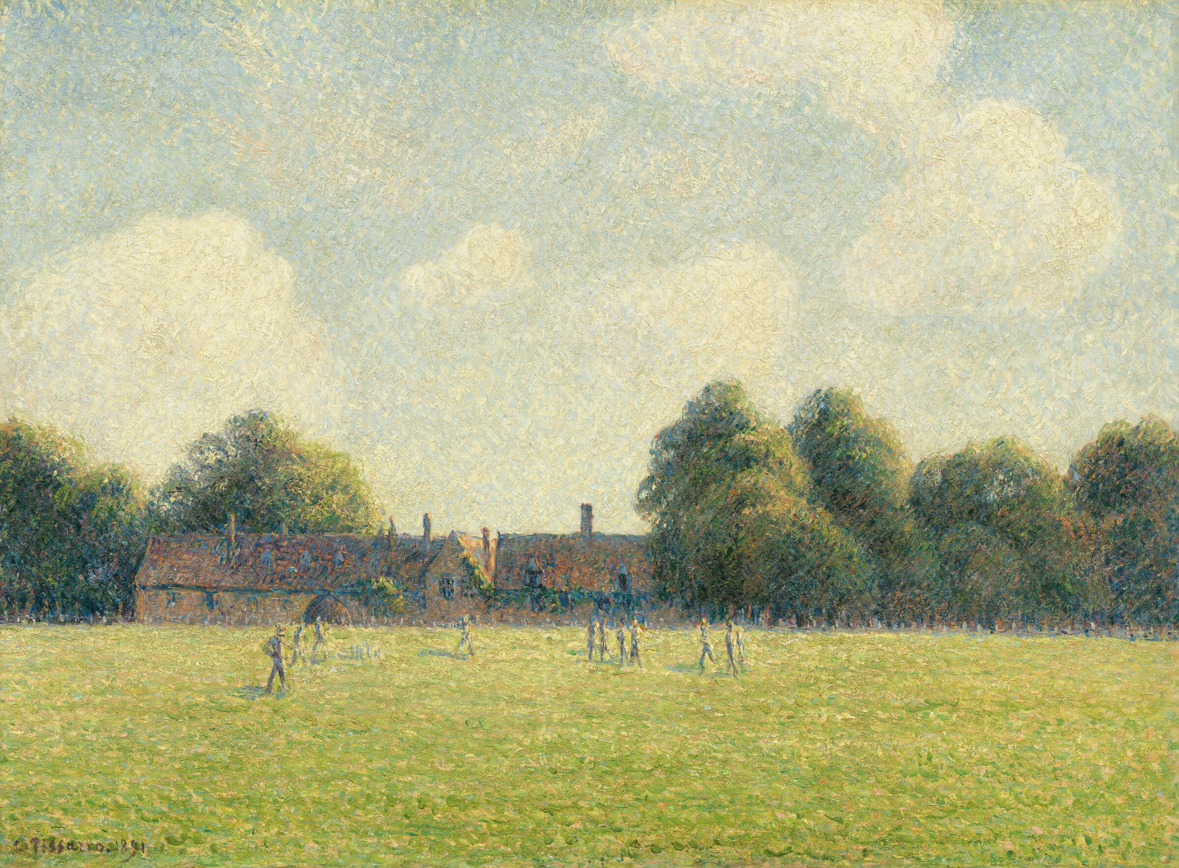 Hampton Court Green — Camille Pissarro