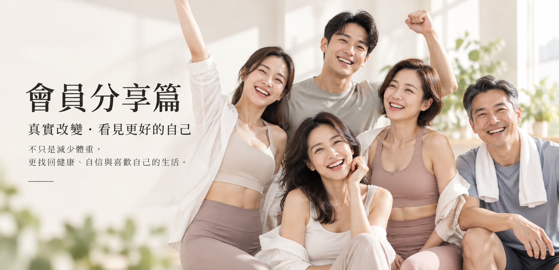 會員分享篇，人物情境示意