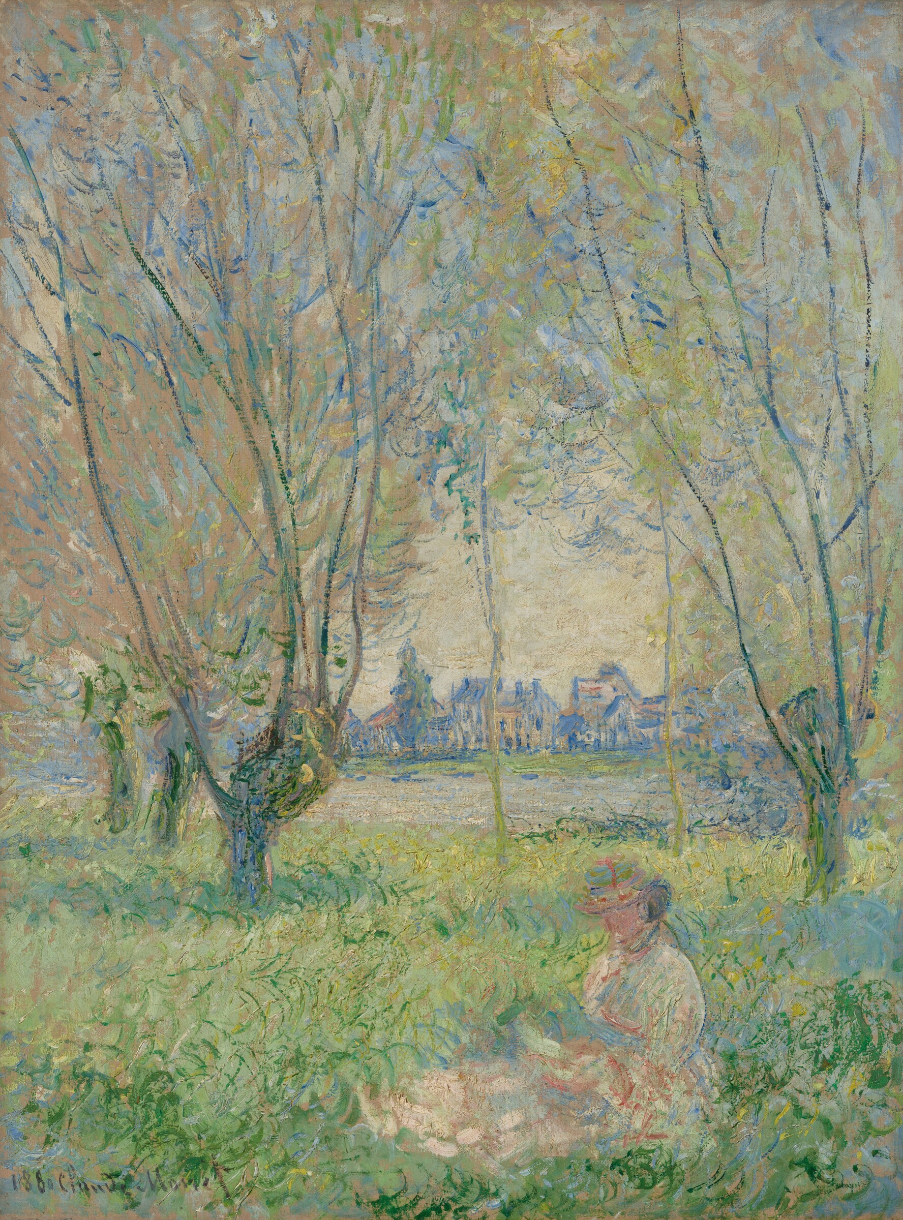 Woman Seated under the Willows — Claude Monet