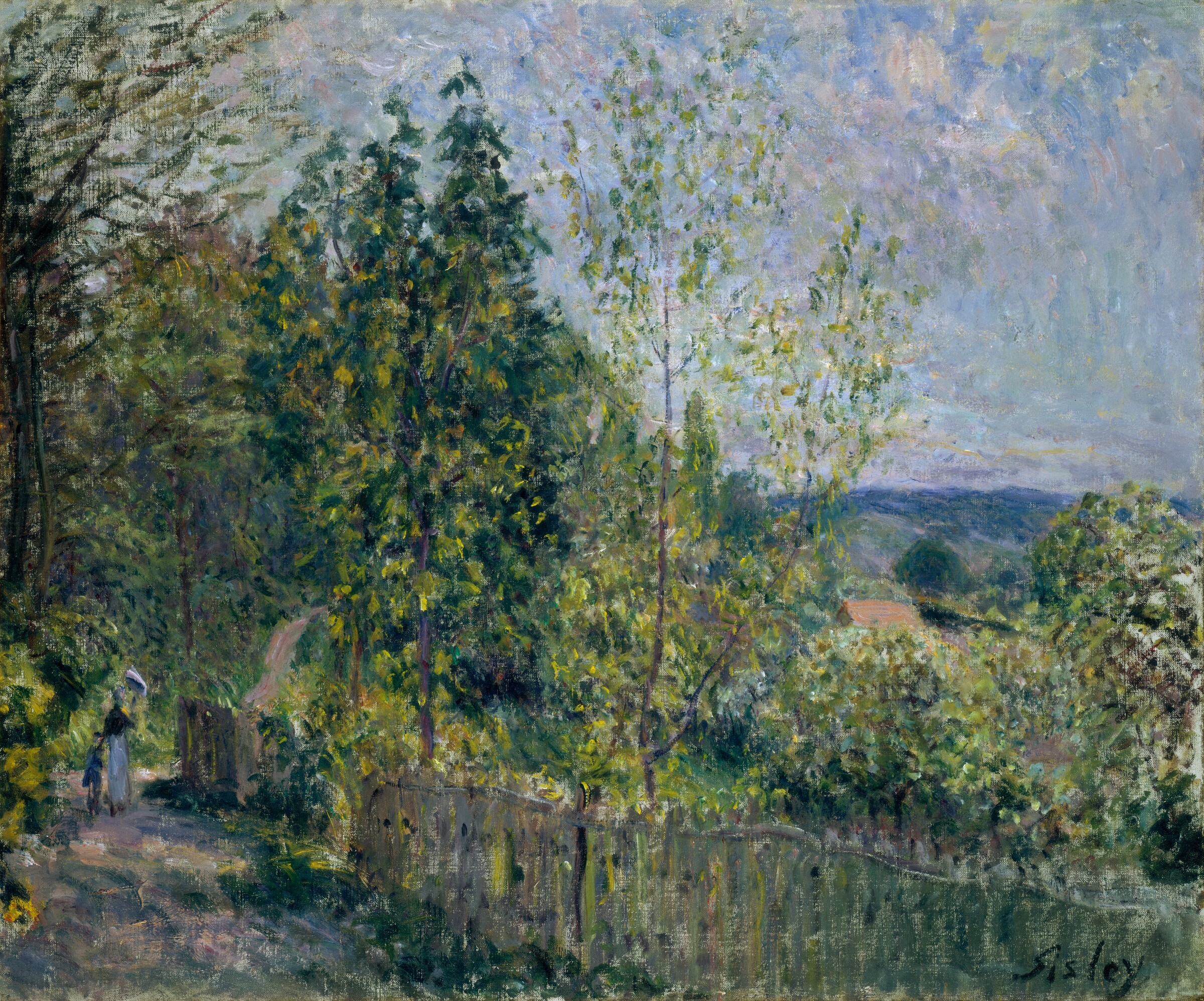The Road in the Woods — Alfred Sisley