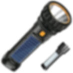 NATO® Solar Powered Flashlight with high-lumen LED, phone charging capability. Solar and USB charging