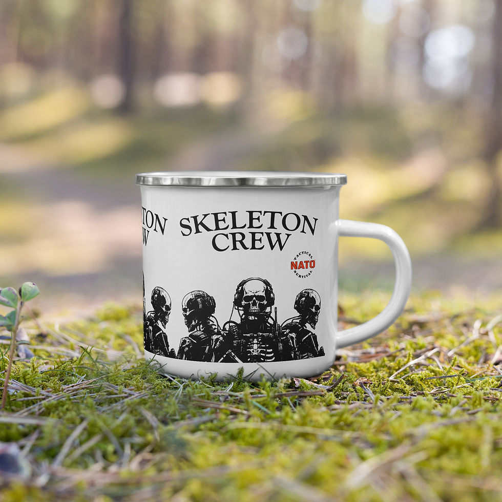 Thumbnail: NATO® 12oz Coffee Mug - Skeleton Crew - Tactical Enamel Coffee Mug