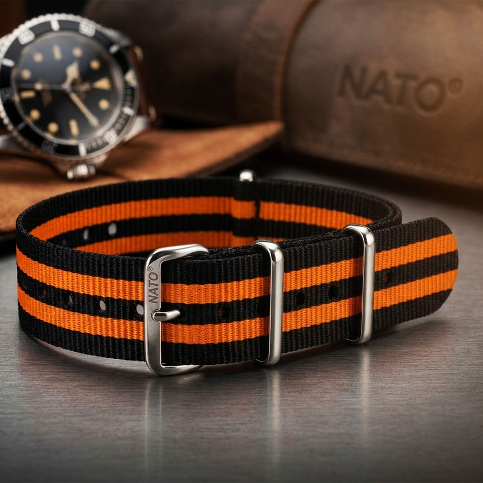 Thumbnail: NATO® Strap Classic Premium - Black Orange