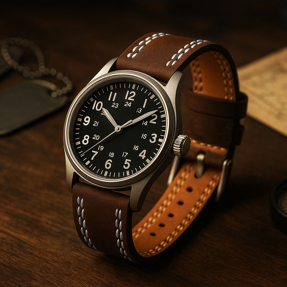 Thumbnail: NATO® Double Stitch Two Piece Leather