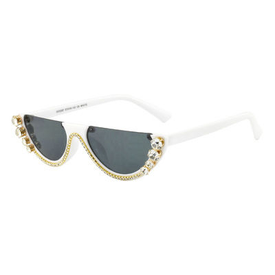 Thumbnail: Oversized Rhinestone Rimless Square Glitter Sunglasses for Women
