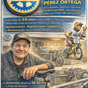 Desde campeón de Bicicross BMX a referente del taller del Barrio Prat