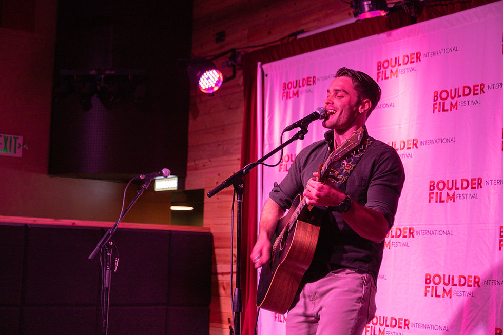 Curt Kenyon at the Boulder International Film Festival singer songwriter showcase