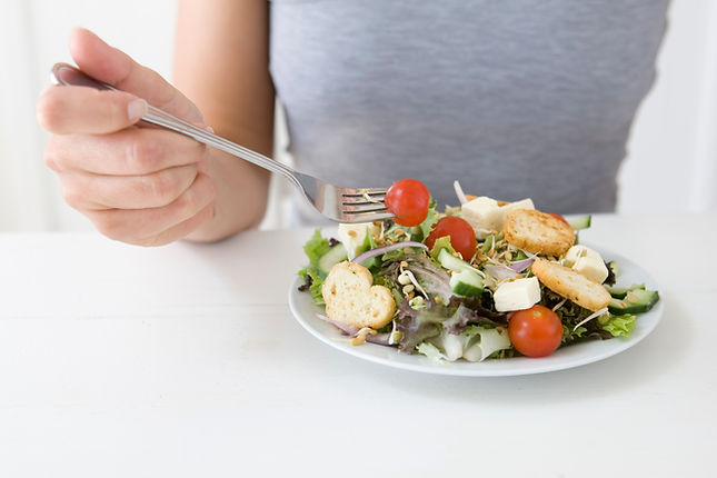 Eating A Fresh Salad