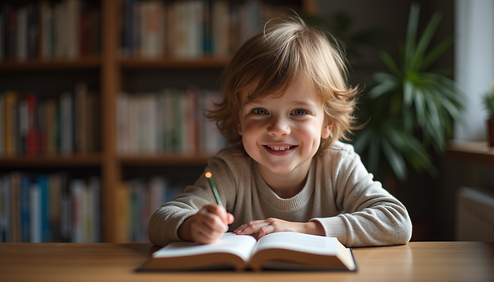 Kind, Lachen, Stift, Buch, Malen, Bücherregal