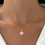 Thumbnail: Tewiky Gold Dotted Lace 14Mm Shell Flower Pendant Necklace for Women Dainty Mom 