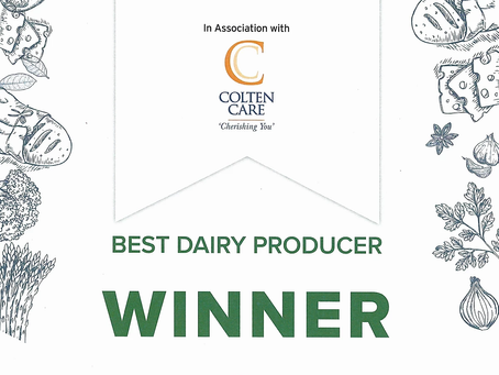 Winner of Best Dairy Producer at the Taste of Dorset Awards 2019