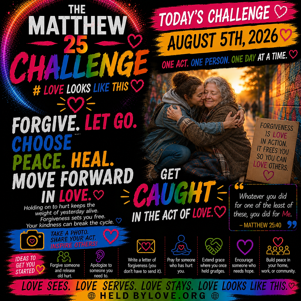 Forgive. Let Go. Choose Peace. Heal. Move Forward in Love.