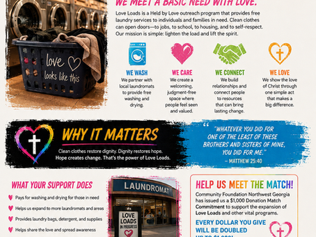 Love Loads: Clean Clothes, Dignity, and Hope—One Load at a Time