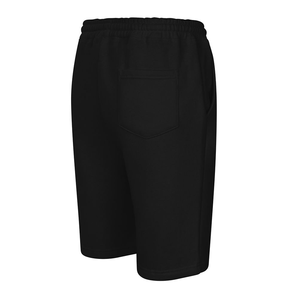 Thumbnail: AMJ Real Strength Men's Fleece Shorts — Black