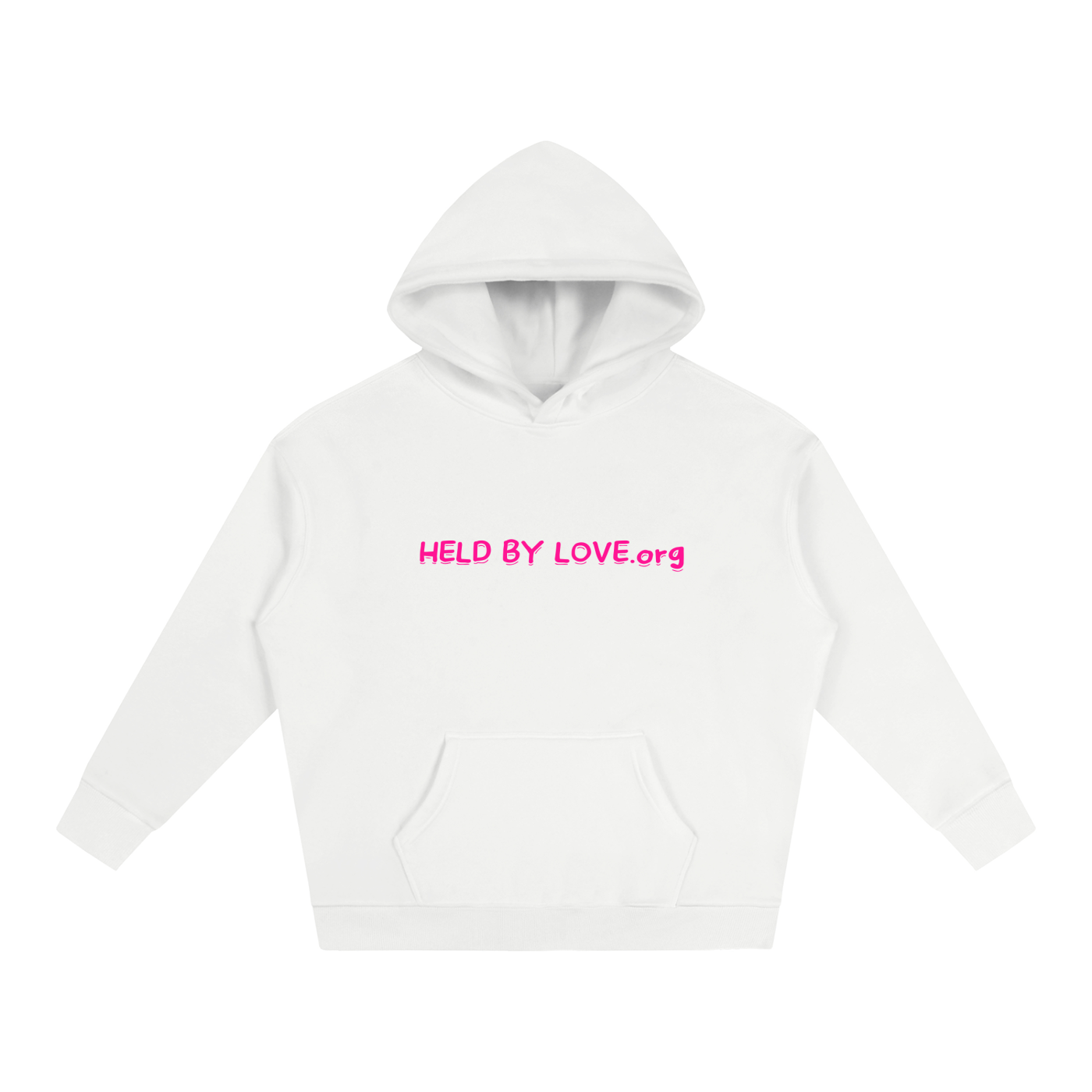 Held by Love Oversize Fleeced Hoodie — White