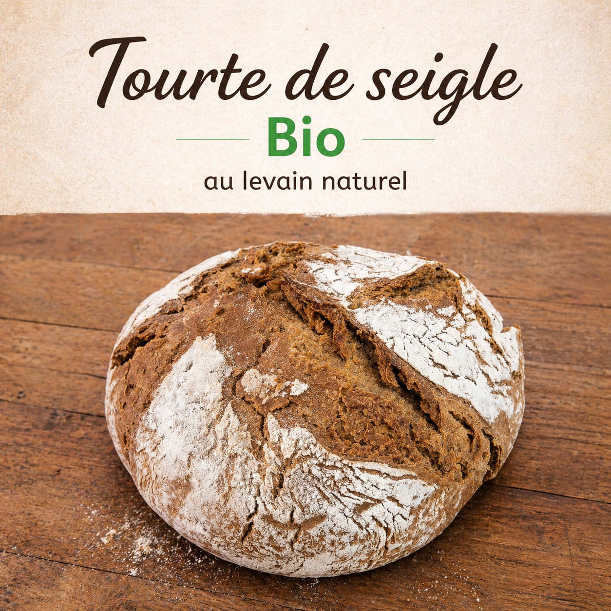 Tourte de seigle bio - 800g