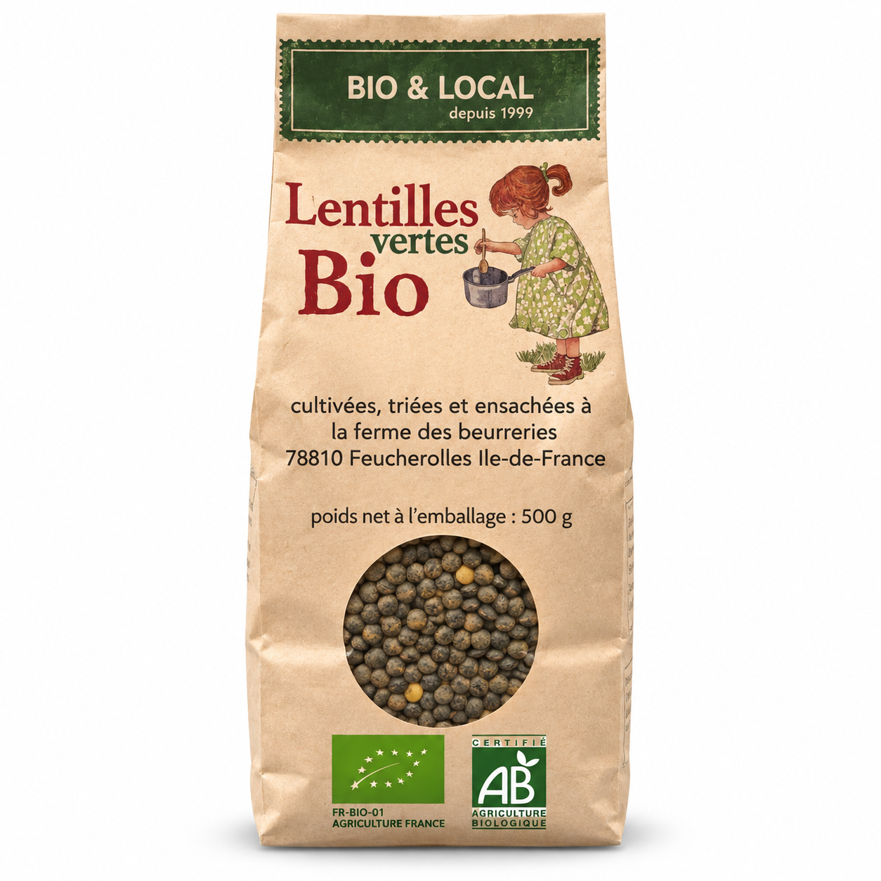 Lentilles vertes Bio - 500g