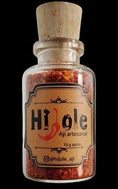 Frasco de ají artesanal Hijole con tapón de corcho