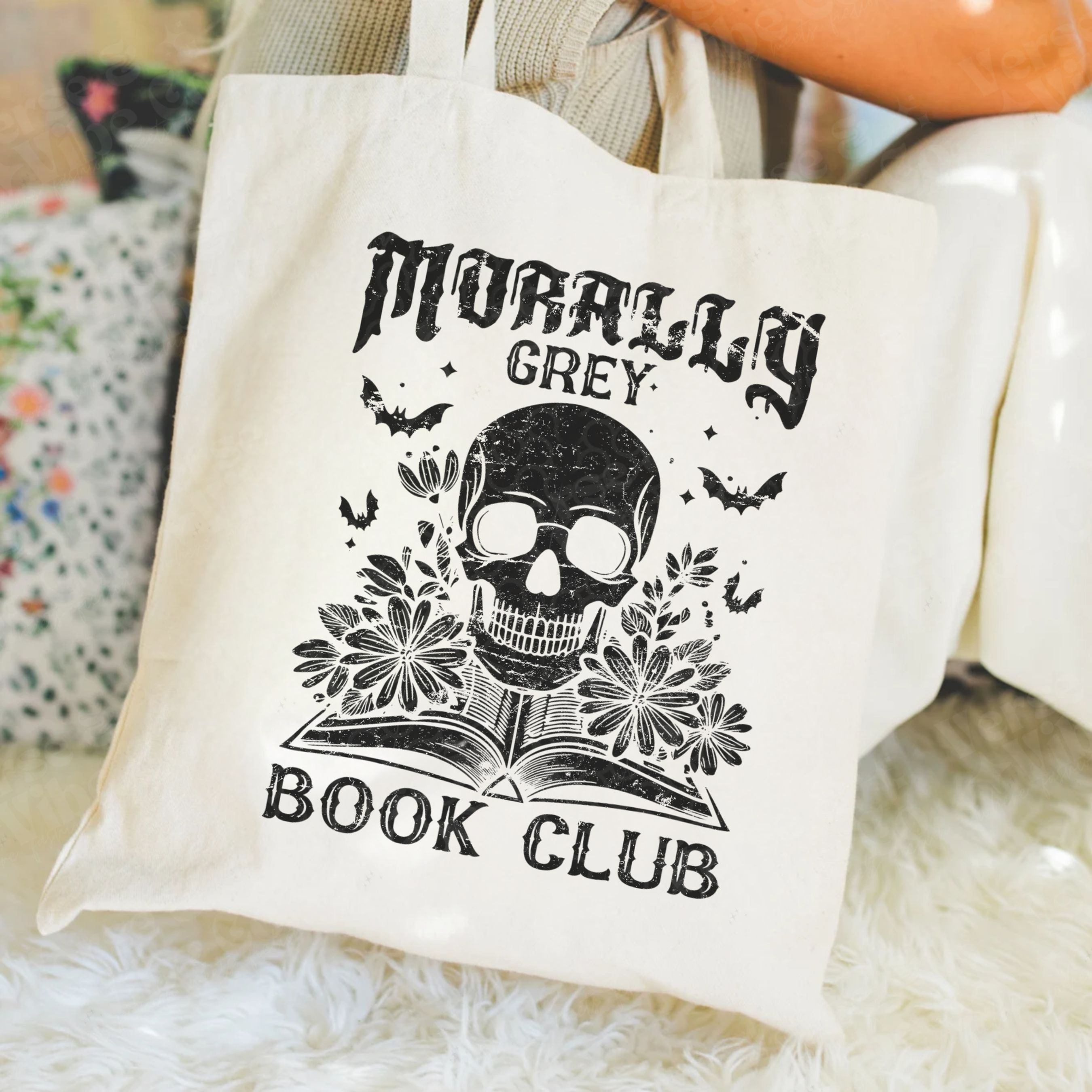 Morally Grey Book Club Tote Bag