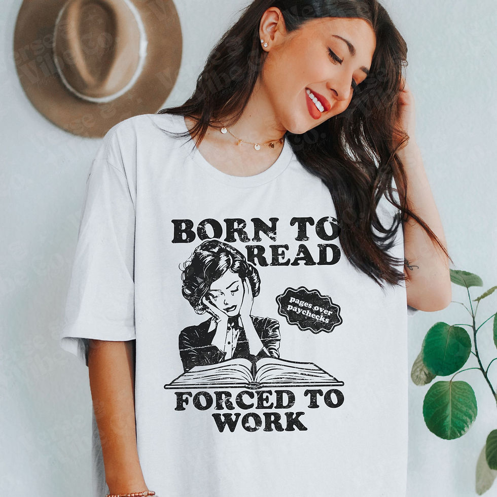 Thumbnail: Born to Read, Forced to Work T-Shirt