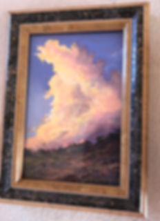 Golden Lining 6inx4in pastel Lindy Cook Severns framed