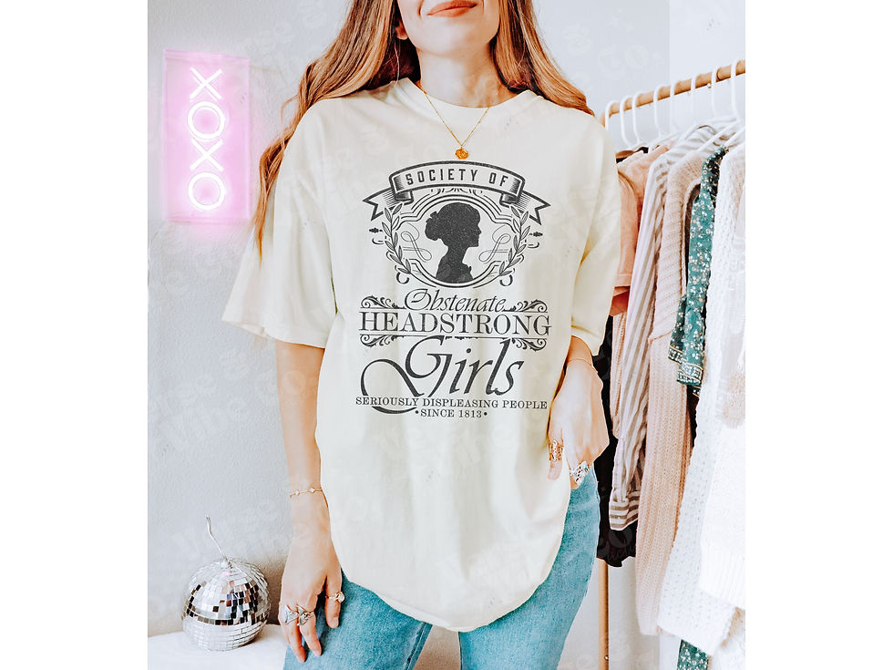 Thumbnail: Jane Austin | Pride & Prejudice | Society Of Headstrong Girls T-Shirt
