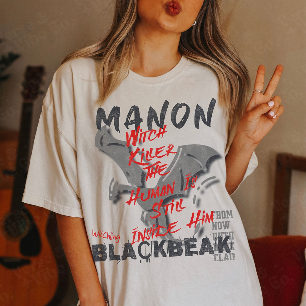 Thumbnail: Manon Blackbeak T-Shirt – Throne of Glass Witch Killer Design