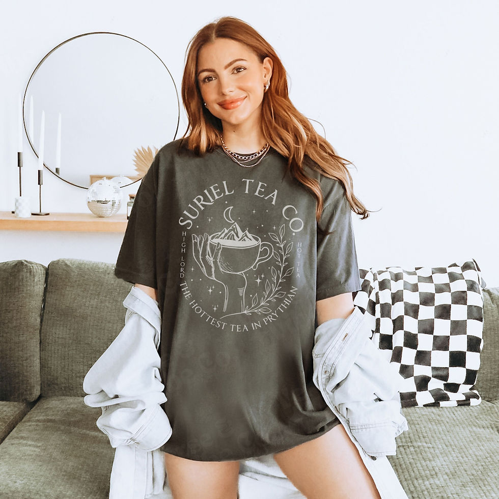 Thumbnail: Suriel Tea Co Graphic Tee – Fantasy Bookish T-Shirt