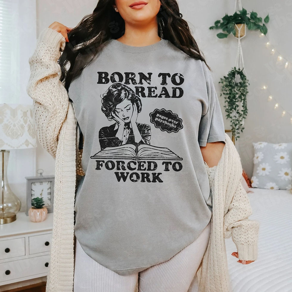 Thumbnail: Born to Read, Forced to Work T-Shirt