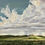 Thumbnail: green mesa under white clouds with rain shower pastel painting by Lindy Cook Severns