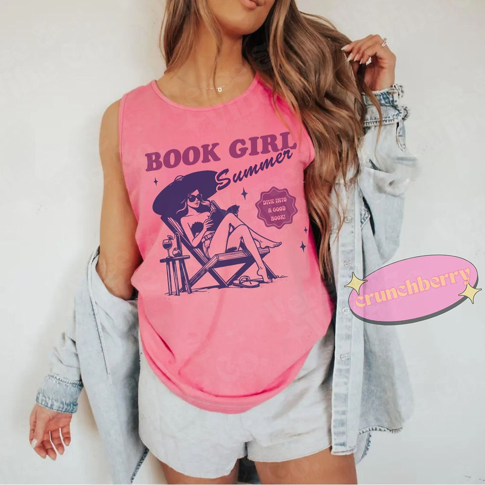Thumbnail: Book Girl Summer Comfort Colors® Tank Top