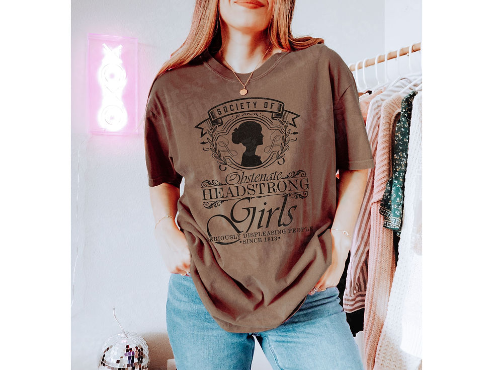 Thumbnail: Jane Austin | Pride & Prejudice | Society Of Headstrong Girls T-Shirt