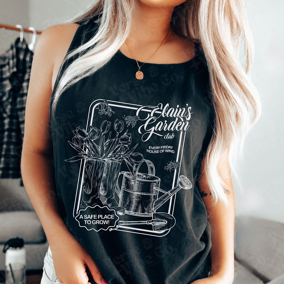 Thumbnail: Elain’s Garden Club Tank Top – Soft Fantasy Floral Bookish Wear