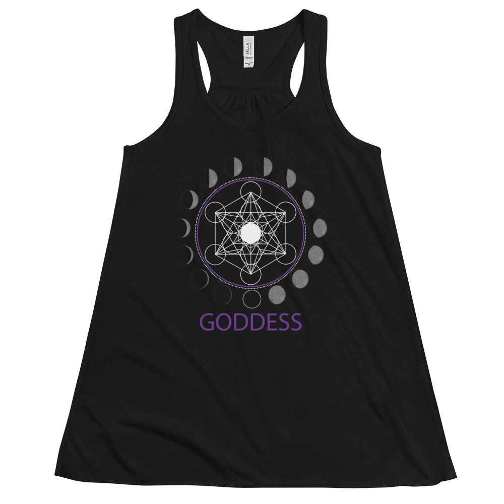 Goddess Flowy Racerback Tank (Black)